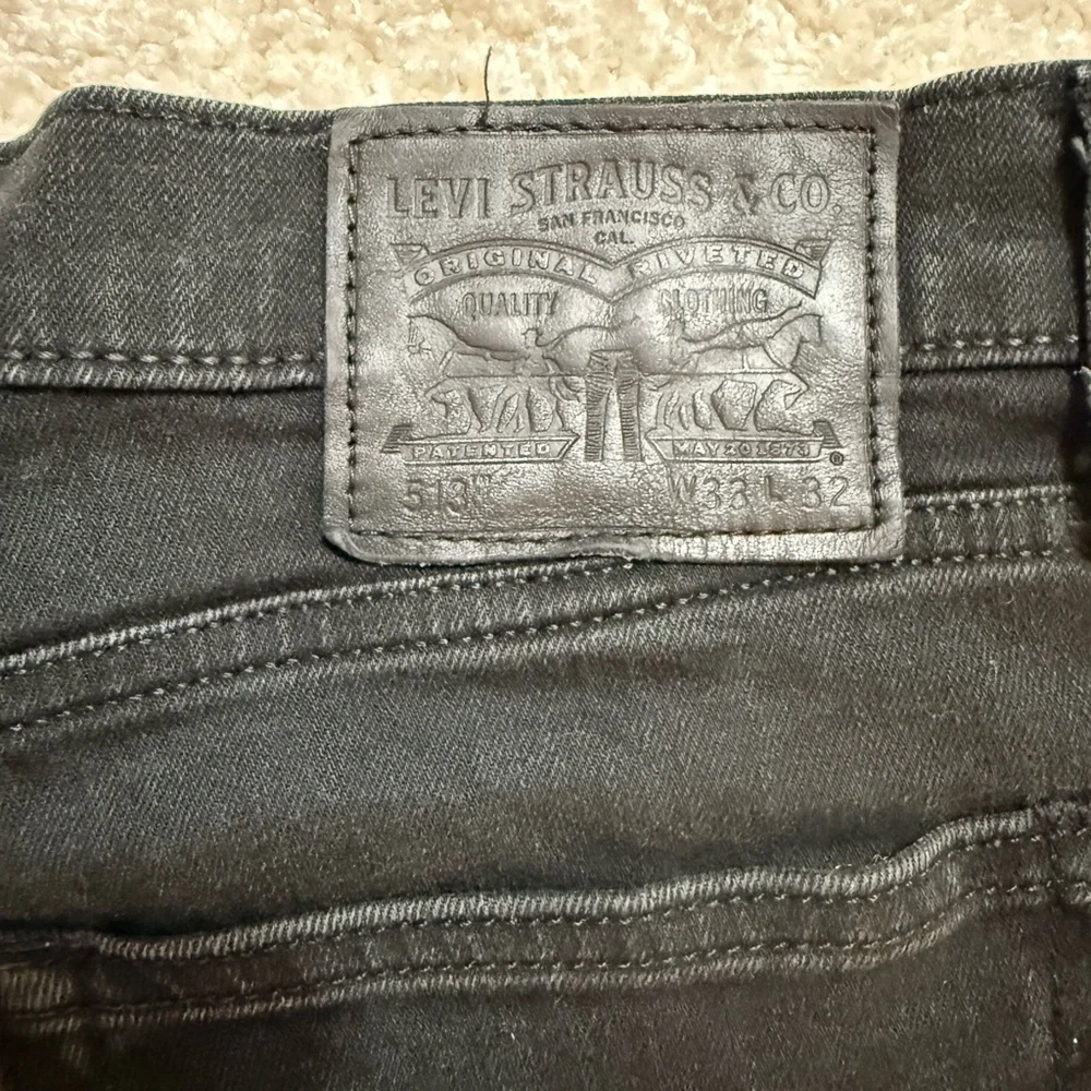 Levi's Men's Skinny Jeans - Black 513 33 x 32